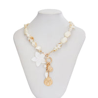 Thumbnail for Beach Style Conch Shell Flower Pendant Necklace Bracelet - ArtGalleryZen