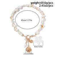 Thumbnail for Beach Style Conch Shell Flower Pendant Necklace Bracelet - ArtGalleryZen