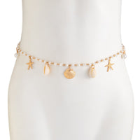 Thumbnail for Beach Style Conch Shell Starfish Tassel Pearl Waist Chain - ArtGalleryZen