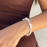 Thumbnail for Beach Style Conch Starfish Pearl Crystal Chain Bracelet - ArtGalleryZen