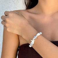 Thumbnail for Beach Style Conch Starfish Pearl Crystal Chain Bracelet - ArtGalleryZen