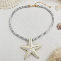 Thumbnail for Beach Style Enamel Starfish Pendant Necklace - ArtGalleryZen