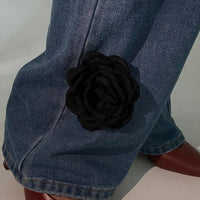 Thumbnail for Black Rose Flower Trouser Pin - ArtGalleryZen