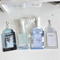 Thumbnail for Blue Rain Forest Winter Snow Kpop Keychain Photocard Holder - ArtGalleryZen
