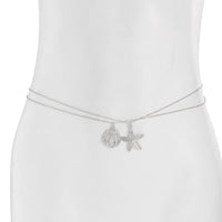 Thumbnail for Bohemia 2pcs Gold Silver Tone Shell Starfish Charm Belly Chain Set - ArtGalleryZen