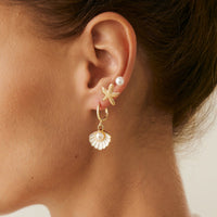Thumbnail for Bohemia 3 Pairs Pearl Enamel Shell Starfish Dangle Earrings Set - ArtGalleryZen