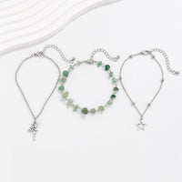 Thumbnail for Bohemia 3 Pieces Elf Star Charm Turquoise Anklet Set - ArtGalleryZen