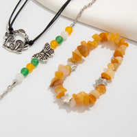 Thumbnail for Bohemia 3pcs Butterfly Mushroom Charm Turquoise Stone Bracelet Set - ArtGalleryZen