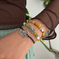 Thumbnail for Bohemia 3pcs Butterfly Mushroom Charm Turquoise Stone Bracelet Set - ArtGalleryZen