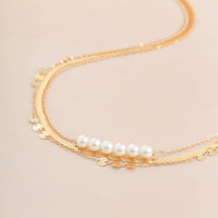 Thumbnail for Bohemia 3Pcs Layered Herringbone Pearl Belly Chain Set - ArtGalleryZen