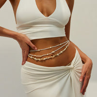 Thumbnail for Bohemia 3pcs Pearl Conch Starfish Seed Beaded Waist Chain Set - ArtGalleryZen