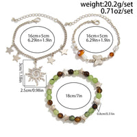Thumbnail for Bohemia 3pcs Sun Star Mushroom Charm Glass Beaded Bracelet Set - ArtGalleryZen