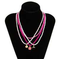 Thumbnail for Bohemia 4pcs Mermaid Shell Enamel Flower Pendant Seed Beaded Necklace Set - ArtGalleryZen