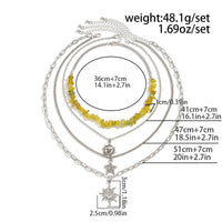 Thumbnail for Bohemia 4pcs Sun Moon Star Pendant Crystal Stone Necklace Set - ArtGalleryZen