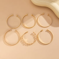 Thumbnail for Bohemia 6pcs  Flower Heart Star Pattern Open Bangle Bracelet Set - ArtGalleryZen