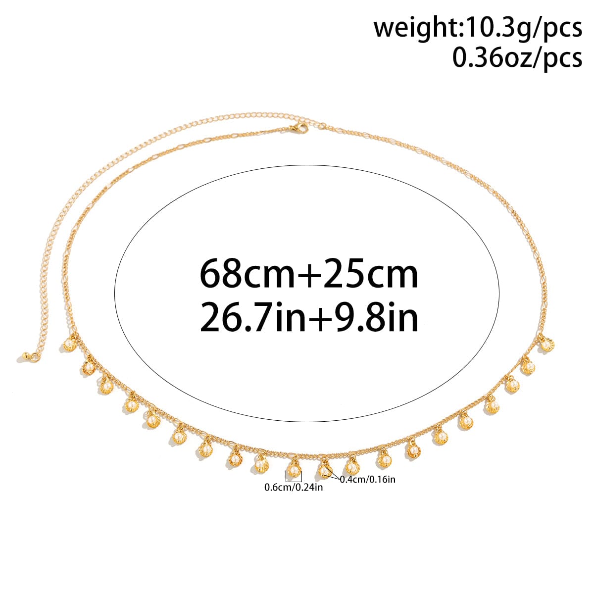 Bohemia Chic Shell Pearl Tassel Belly Chain - ArtGalleryZen