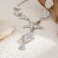 Thumbnail for Bohemia Chunky Conch Shell Starfish Charm Y Necklace - ArtGalleryZen