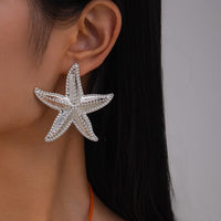 Thumbnail for Bohemia Chunky Textured Starfish Earrings - ArtGalleryZen
