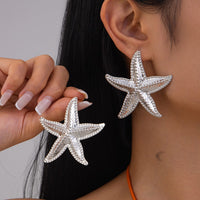 Thumbnail for Bohemia Chunky Textured Starfish Earrings - ArtGalleryZen