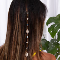 Thumbnail for Bohemia Conch Seed Beaded Chain Hair Clip - ArtGalleryZen