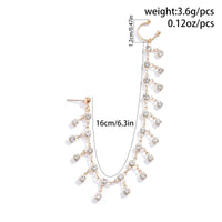 Thumbnail for Bohemia Crystal Tassel Nose To Ear Chain - ArtGalleryZen