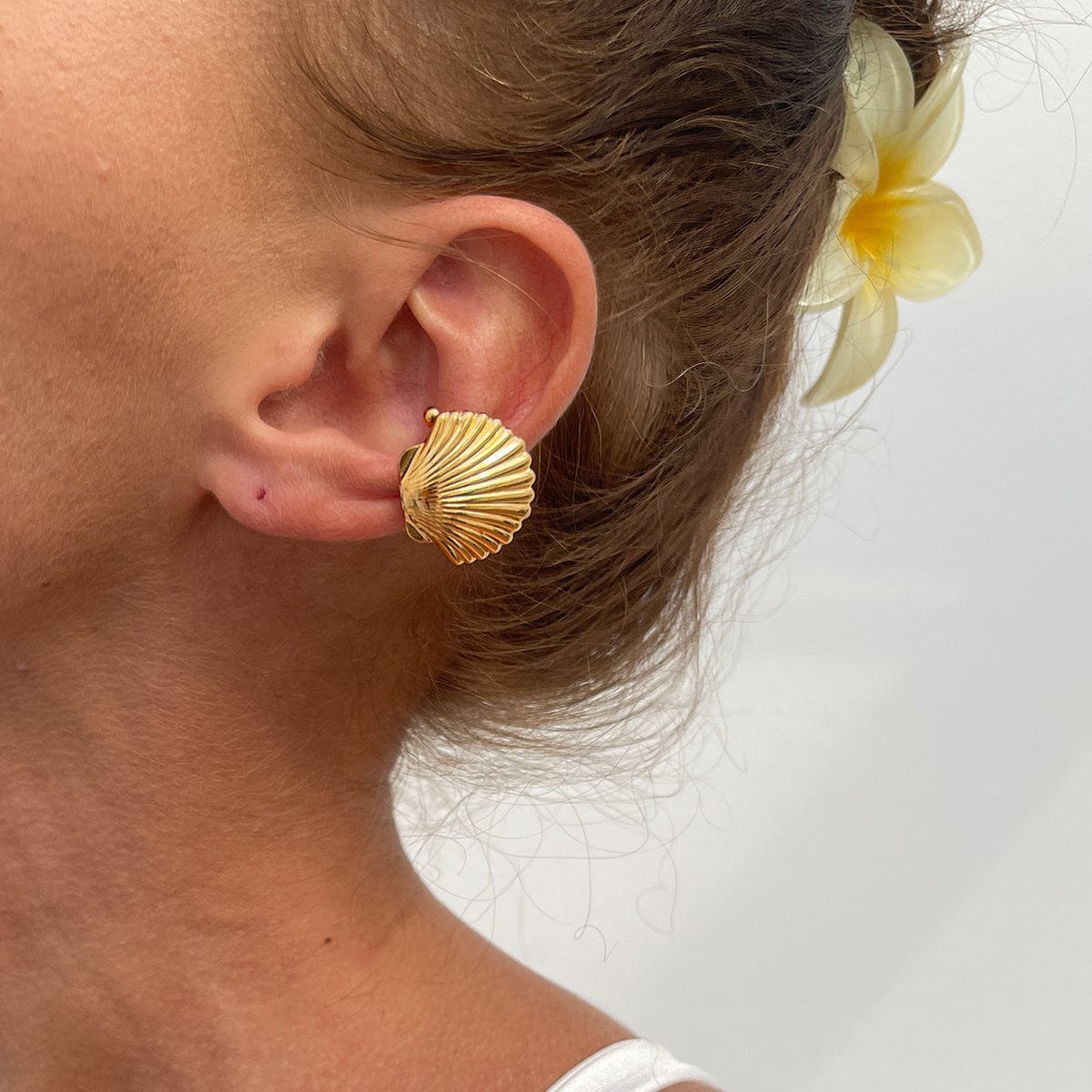 Bohemia Gold Silver Plated Shell Ear Cuff Earring - ArtGalleryZen