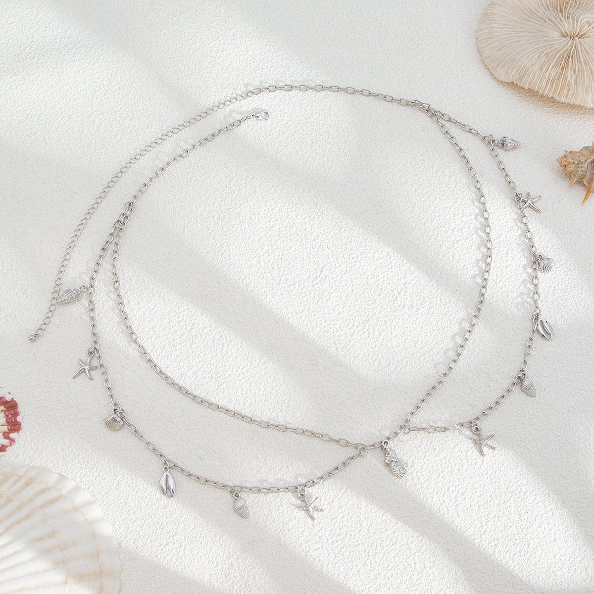 Bohemia Layered Conch Shell Starfish Tassel Belly Chain - ArtGalleryZen
