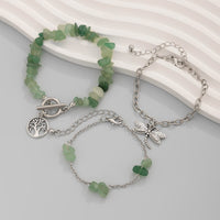 Thumbnail for Bohemia Layered Dragonfly Tree Charm Turquoise Stone Bracelet Set - ArtGalleryZen