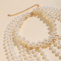 Thumbnail for Bohemia Layered Pearl Chain Shoulder Necklace - ArtGalleryZen