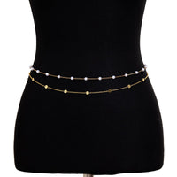 Thumbnail for Bohemia Layered Pearl Sequin Saturn Belly Chain Set - ArtGalleryZen