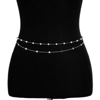 Thumbnail for Bohemia Layered Pearl Sequin Saturn Belly Chain Set - ArtGalleryZen