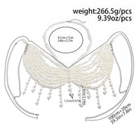 Thumbnail for Bohemia Layered Pearl Tassel Halter Top Backless Body Chain Bra - ArtGalleryZen