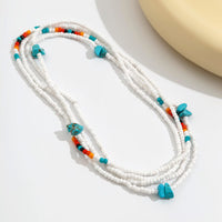 Thumbnail for Bohemia Layered Seed Beaded Turquoise Belly Chain Set - ArtGalleryZen