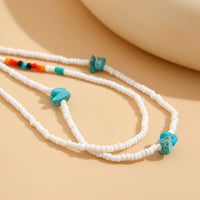 Thumbnail for Bohemia Layered Seed Beaded Turquoise Belly Chain Set - ArtGalleryZen