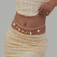Thumbnail for Bohemia Layered Shell Starfish Charm Seed Beaded Belly Chain Set - ArtGalleryZen