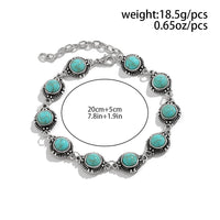 Thumbnail for Bohemia Natural Turquoise Anklet - ArtGalleryZen