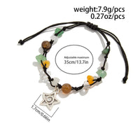 Thumbnail for Bohemia Star Charm Turquoise Stone Wax Cord Bracelet - ArtGalleryZen