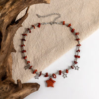 Thumbnail for Bohemia Star Tassel Turquoise Stone Choker Necklace - ArtGalleryZen