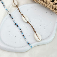 Thumbnail for Boho 2pcs Conch Seed Beaded Chain Hair Clip Set - ArtGalleryZen