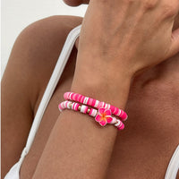 Thumbnail for Boho 2pcs Flower Polymer Clay Beaded Friendship Bracelet Set - ArtGalleryZen