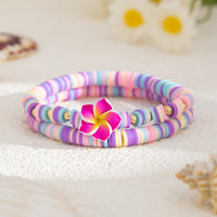 Thumbnail for Boho 2pcs Flower Polymer Clay Beaded Friendship Bracelet Set - ArtGalleryZen