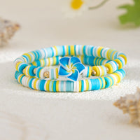 Thumbnail for Boho 2pcs Flower Polymer Clay Beaded Friendship Bracelet Set - ArtGalleryZen