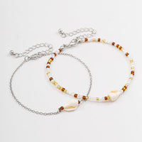Thumbnail for Boho 2Pcs Shell Charm Beaded Curb Chain Anklet Set - ArtGalleryZen