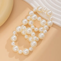 Thumbnail for Boho 3pcs Chunky Pearl Chain Stackable Bracelet Set - ArtGalleryZen