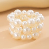 Thumbnail for Boho 3pcs Chunky Pearl Chain Stackable Bracelet Set - ArtGalleryZen