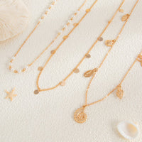 Thumbnail for Boho 3pcs Conch Shell Starfish Tassel Pearl Waist Chain Set - ArtGalleryZen