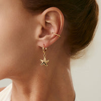 Thumbnail for Boho 4 Pairs Starfish Huggie Hoop Ear Cuff Earrings Set - ArtGalleryZen