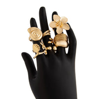 Thumbnail for Boho 8pcs Flower Starfish Shell Stackable Open Ring Set - ArtGalleryZen