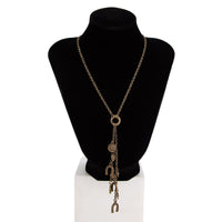 Thumbnail for Boho Antique Gold Silver Tone Lucky Horseshoe Heart Pendant Y Necklace - ArtGalleryZen