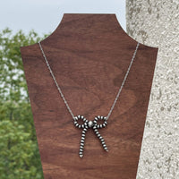 Thumbnail for Boho Beaded Bowknot Charm Necklace - ArtGalleryZen